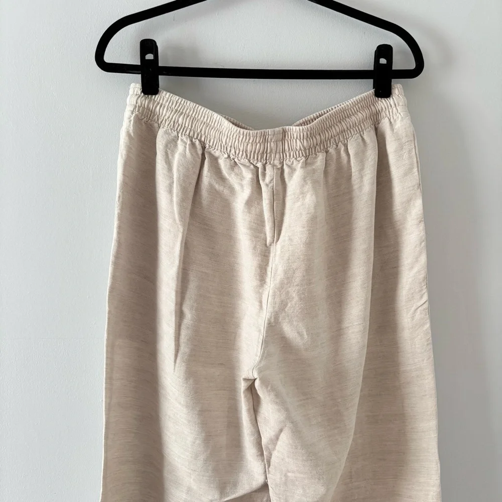 Wilfred CruiseLinen Thesis Pant Mid Rise Wide Leg Drawcord Heathered Aritzia